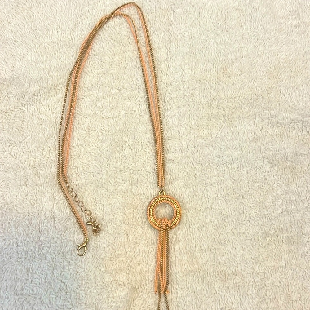 Gold and pink necklace